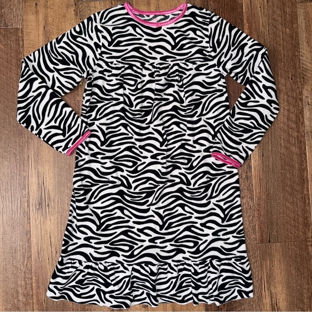 Carter's Zebra Pattern Nightgown with Pink Trim for girls - Picture 5 of 5